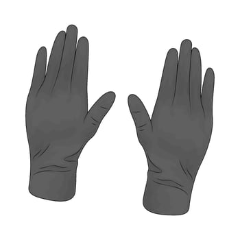 Barbershop gloves illustration vector