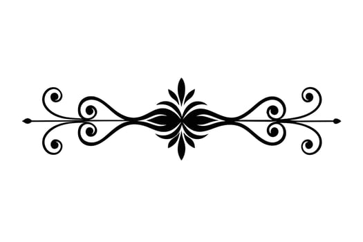 a black and white design of a scroll vector
