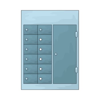 Delivery locker illustration vector