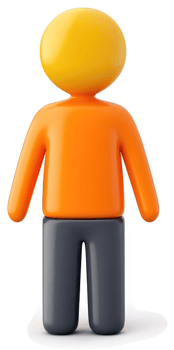 Rendered, simple figure of a person, full view. png