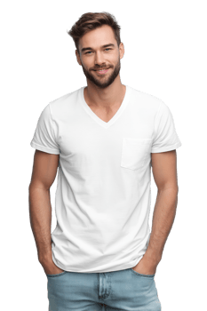 Stylish white t-shirt mockup showcasing casual fashion png