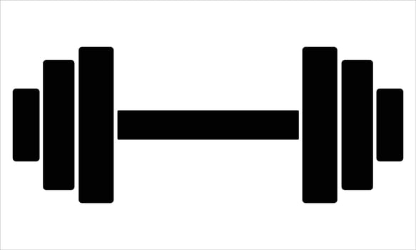 Dumbbell icon on white background vector