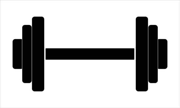 Illustration of a dumbbell vector