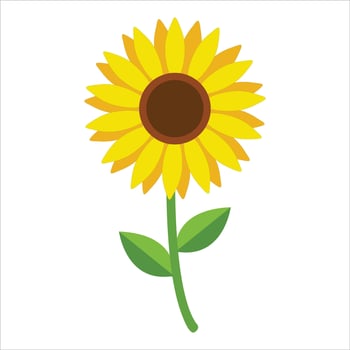 Sunflower over white background vector