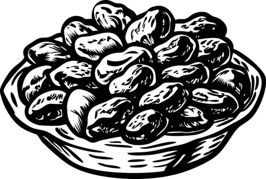 A hand drawn style illustration of candied nuts vector