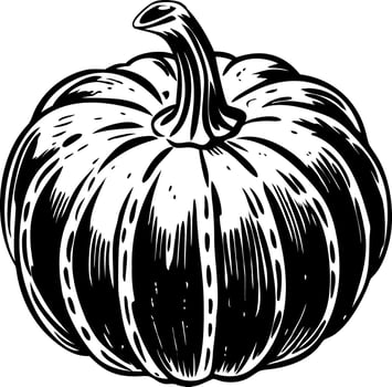 A vintage style illustration of pumpkin vector