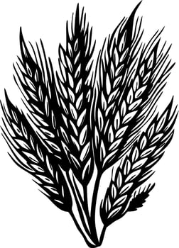 A vintage style illustration of wheat vector
