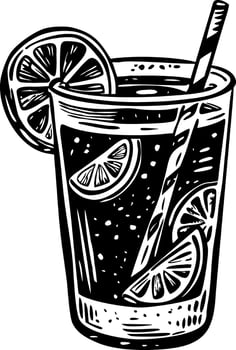 A vintage style illustration of lemonade vector
