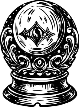 A vintage style illustration of magic crystal vector