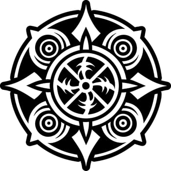 A glyph style icon of paleolithic art tattoo vector