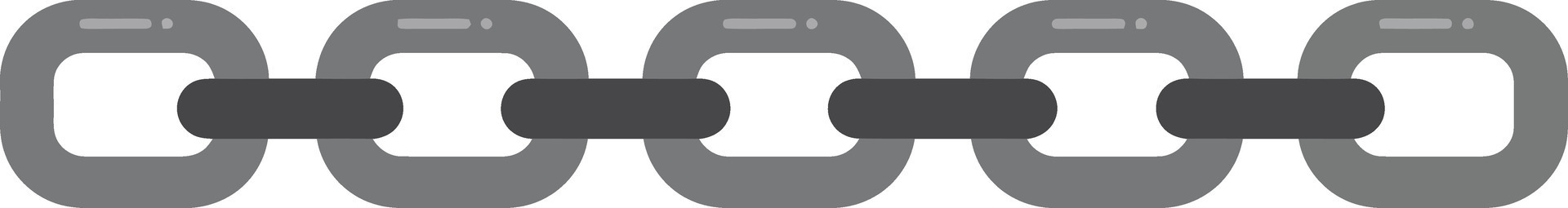 Chain link connection symbol in gray and black illustration for security and strength design vector