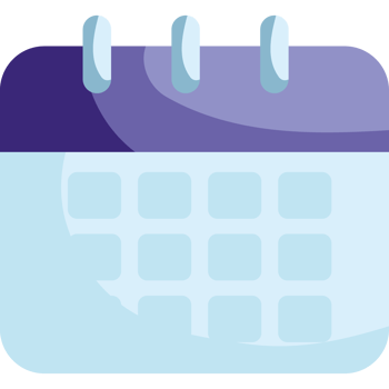calendar with scheduled dates isolated png