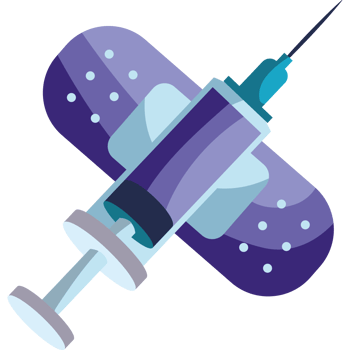 syringe vaccine and plaster medical isolated png