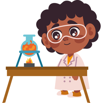 kid scientist cartoon character isolated png