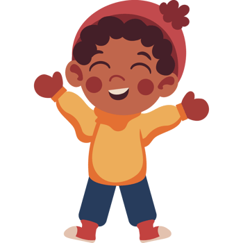 cute boy wearing autumn clothes isolated design png