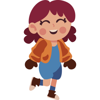 little cute girl wearing autumn clothes isolated png