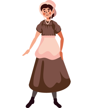 amish young woman isolated design png