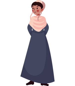 amish woman standing isolated design png