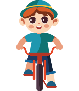 cartoon boy wearing spring clothes isolated png