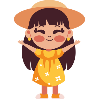 girl wearing spring clothes png