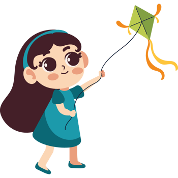 happy girl wearing spring clothes isolated png