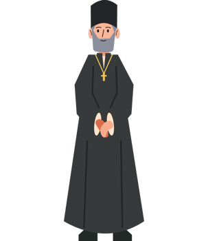 catholic priest person isolated design png