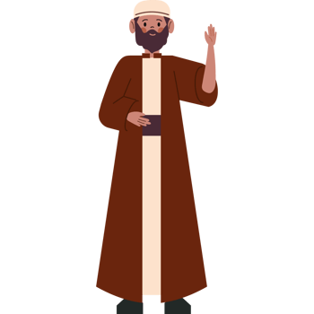 muslim man with turban isolated png