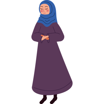 muslim woman in traditional dress isolated png