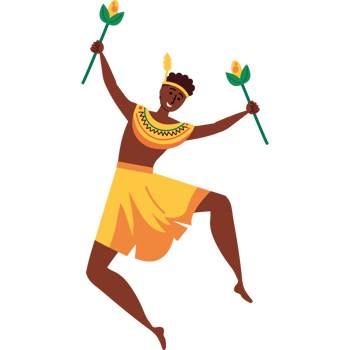 african dancer woman isolated design png
