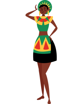 beautiful african ethnic woman isolated design png