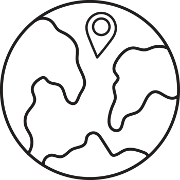 global pin location icon line style png