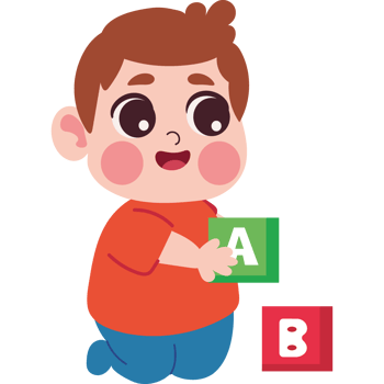 baby playing with blocks isolated png