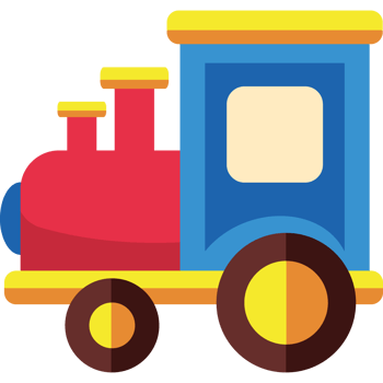train baby toy isolated icon png
