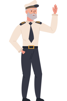navy officer old man isolated png