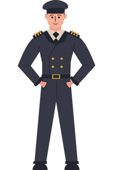 navy officer man standing isolated png