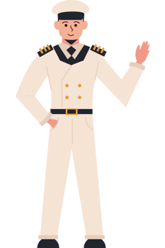 navy officer man character isolated png
