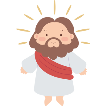 cute jesus christ design isolated png