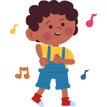 little boy dancing music isolated png
