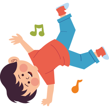 boy dancing music cartoon isolated png