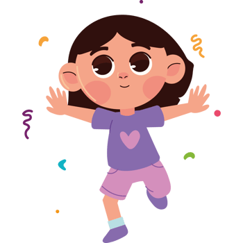 cheerful boy celebrating with confetti png