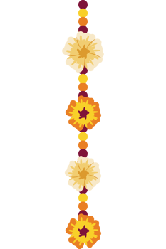 indian wedding hanging flowers isolated png