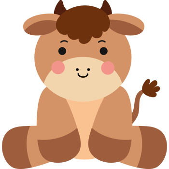 cute bull animal isolated design png