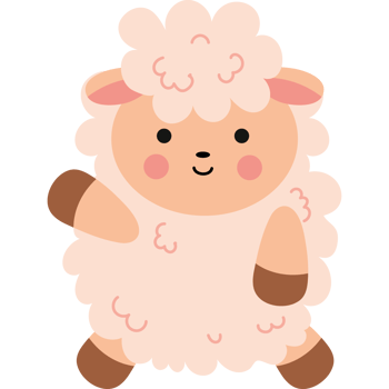cute sheep animal isolated design png