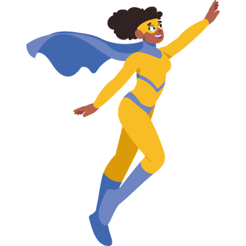 woman caped superhero flying isolated png