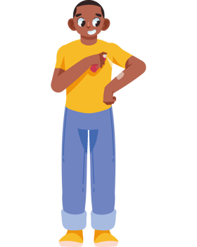 young man spraying insect repellent isolated png