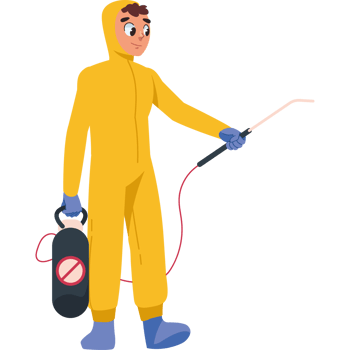 mosquito control man in protective suit isolated png