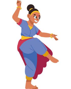 dancer woman bharatanatyam style isolated png