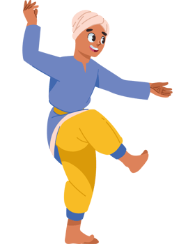 indian male dancer bharatanatyam isolated png