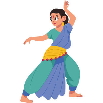indian female dancer bharatanatyam isolated png