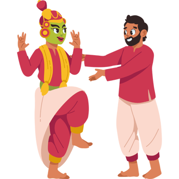 persons in indian kerala festival onam isolated png